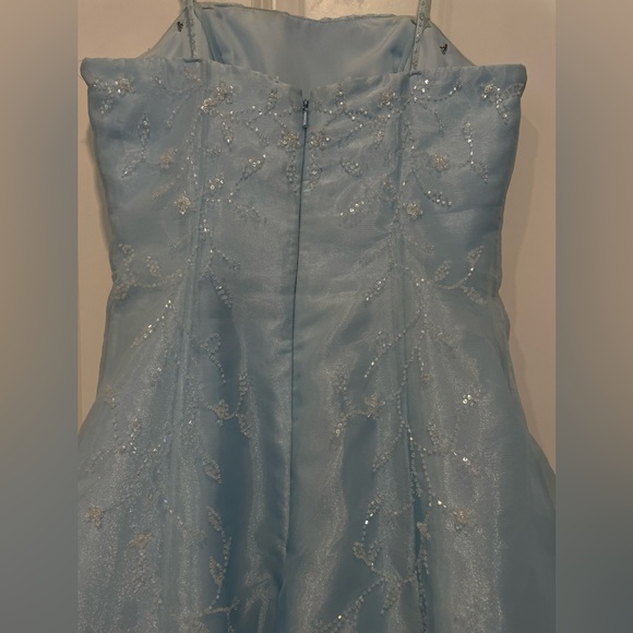 Blue dress with sliver glitter detailing! - Picture 10 of 11